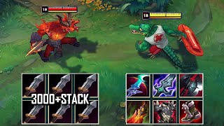 3000 STACK NO ITEM NASUS vs RENEKTON FULL BUILD FIGHTS amp Best Pentakills [upl. by Fridell]