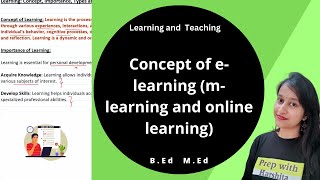 Concept of elearning mlearning and online learning  Learning and Teaching [upl. by Ronni]