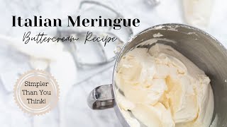 Italian Meringue Buttercream Recipe  How To Make [upl. by Lacie]