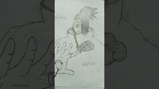 Deidara Akatsuki drawing part 2 adrawing [upl. by Ellene]