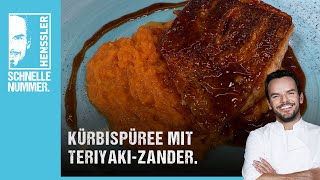 Schnelles Kürbispüree mit TeriyakiZander Rezept von Steffen Henssler [upl. by Zabrina]