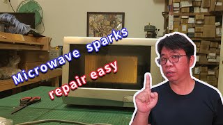 Microwave oven is spewing fire simple repair does not cost a penny pirateking studio [upl. by Nnaira]