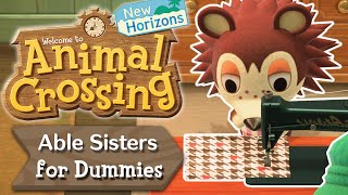 Able Sisters for Dummies  Animal Crossing New Horizons [upl. by Prebo]