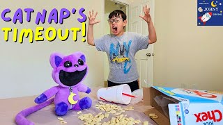 Catnap Got Put On TIME OUT Plush Stories with FNAF Plushies and Huggy [upl. by Atterual]