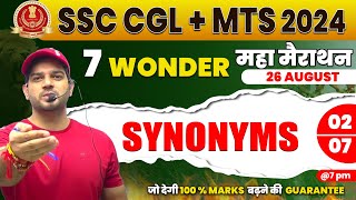 SSC CGLMTS 2024 English Maha Marathon Synonyms SSC CGLMTS 2024 English by Sanjeev Sir [upl. by Ailadgim]