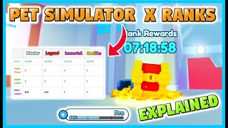 HOW RANKS WORK IN PET SIMULATOR X TIPS  RANKS REWARDS  UPGRADES [upl. by Pascoe]