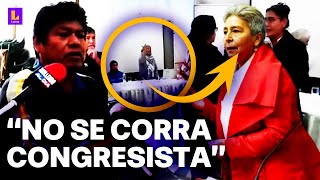 quotNo está a la altura de sus representadosquot Congresista María Agüero retirada de evento en Arequipa [upl. by Ebanreb]