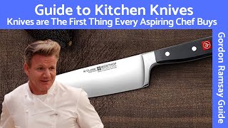 Gordon Ramsay Explains Kitchen Knives  Henckels amp Wusthof Chosen by Michelin Star Chef [upl. by Omrelliug]