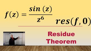 what is the residue of sinz÷z⁶ using laurent series [upl. by Assenyl]