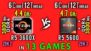 Ryzen 5 3600x vs Ryzen 5 5600 OC Test in 13 Games or R5 5600x vs R5 3600x [upl. by Fasto634]