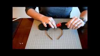 How To Make Mickey Mouse Ears or Minnie Mouse Ears on Headband [upl. by Drus]