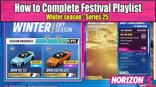 Forza Horizon 5 How to Complete Festival Playlist Winter Season Series 25 Horizon Creatives [upl. by Lev]