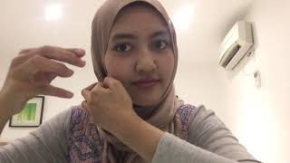 Tutorial Shawl Ikat Belakang TieBack Shawl [upl. by Attenauq]