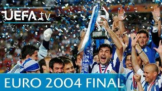 UEFA EURO 2004 final Greece 10 Portugal highlights [upl. by Zeuqcaj605]