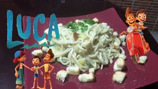 Pasta al pesto receta Luca Disney Pixar 🍝 [upl. by Iarised]