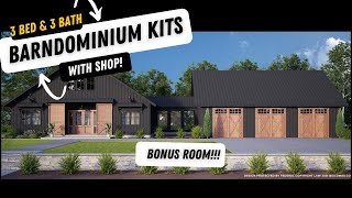 A Barndominium With a Unique Shop and Purchasable Barndominium Kits [upl. by Niamert]