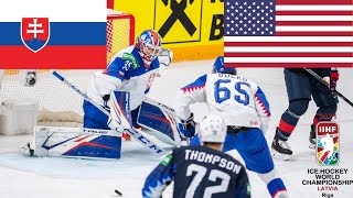 SLOVENSKO VS USA Ĺ TVRĹ¤FINĂLE MAJSTROVSTVĂ SVETA V HOKEJI 2021 [upl. by Seyler]