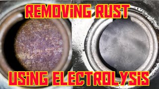 The best way to remove Rust Using Electrolysis Motorcycle Tank [upl. by Holland445]