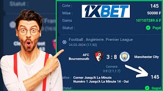 PARIS SPORTIFS ASTUCE sur les CORNERS avec 1XBET [upl. by Nomannic]