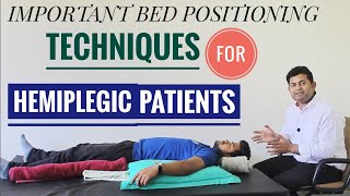 HOW TO POSITION A HEMIPLEGICPARALYSIS PATIENT IN SUPINE LYING PART1 [upl. by Nolyak]