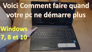 TUTO Comment faire quand mon mon pc ne demarre pas  ✅ [upl. by Amati896]