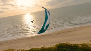 Zoutelande Moustache dune soaring uncut 4K  drone shots paragliding [upl. by Jeritah]