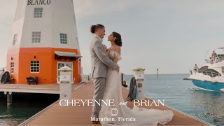 Courtyard Faro Blanco Resort Marathon FL  Cheyenne and Brians Wedding Highlight Film [upl. by Brannon]