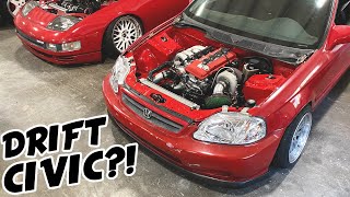 Building a REAR WHEEL DRIVE HONDA CIVIC in 10 Minutes [upl. by Doolittle]