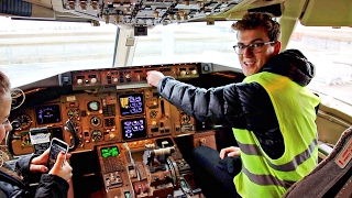 MY FIRST TIME IN THE COCKPIT  Testing the System on a Boeing 767300 [upl. by Eniamerej87]