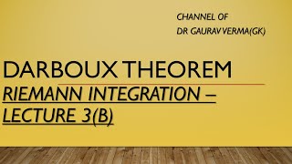 DARBOUX THEOREM [upl. by Ttocserp]