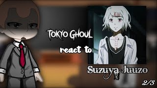 Tokyo Ghoul past CCG react to Suzuya Juuzo23GachaClub [upl. by Eizzil637]