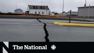 Impending volcanic eruption endangers Icelandic town [upl. by Anaher610]