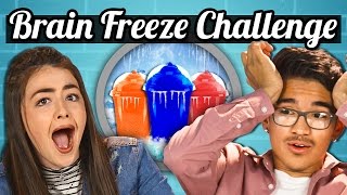 TEENS vs SLURPEE BRAIN FREEZE CHALLENGE  TEENS vs FOOD [upl. by Rovert]