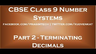 Terminating Decimals [upl. by Sturges]