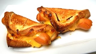 GRILLED CHEESE HOT DOG SANDWICH  Inspire To Cook  Incredible Recipe [upl. by Calore]