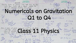 Numericals on Gravitation  Q1 to Q4  Chapter 7  Gravitation  Class 11 Physics [upl. by Ruella]