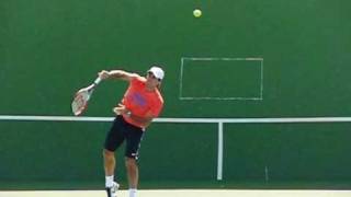 Roger Federer Practice Serves in Slow Motion [upl. by Noswal]