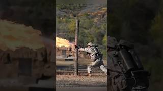 The practical flamethrower training of the chemical defense army shorts military [upl. by Ganley]