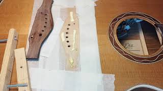 Reparing a lifting acoustic guitar bridge [upl. by Casie]