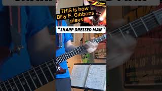 Sharp Dressed Man riff  Billy Gibbons guitar style  ZZ Top [upl. by Inele]