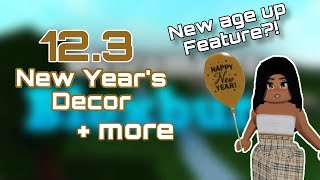 Bloxburg 123 New Years Update Age up feature  more [upl. by Sirroned630]