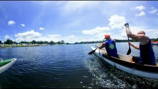 2018 Waka Ama Nats Master Men 500m Semi 360 [upl. by Ecirpac]