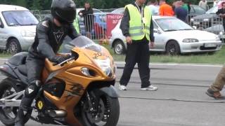 Wyścigi motocyklowe na dystansie 14 mili  FINAŁ Hayabusa Turbo vs GSXR Nitro [upl. by Castorina]