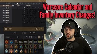 Warscore Calendar amp Family Inventory Changes  July 27th Global Labs [upl. by Akselav144]