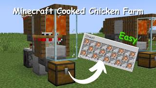 Easy Automatic Cooked Chicken Farm Tutorial – Works in Both Java and Bedrock 🐔🔥 [upl. by Aimahc]