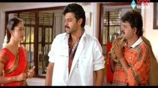 Raja Movie Scenes  Raja Release From Anjali House  Venkatesh Soundarya Sudhakar [upl. by Raynata]