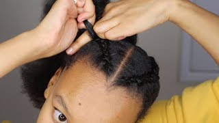 How To Cornrow Your Hair Different Sizes and Angles Beginners Tutorial Part Two [upl. by Annaehr]