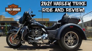 2021 Harley Davidson Trike Tri Glide Ultra Ride and Review [upl. by Anazraf974]