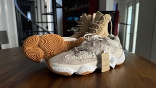 Yeezy 500 Stone Taupe US Size 12 Unboxing Sizing and Comfort Purchased on Extra Butter NY [upl. by Blanchard]