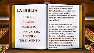 ORIGINAL LA BIBLIA LIBRO DE quot ISAÍAS quot COMPLETO REINA VALERA ANTIGUO TESTAMENTO [upl. by Oba162]